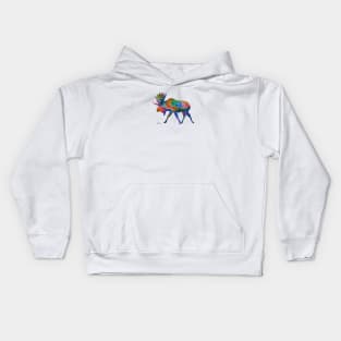 Moose Lover  Art Kids Hoodie